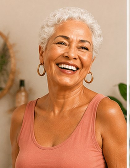 Woman 39+ representing skin care